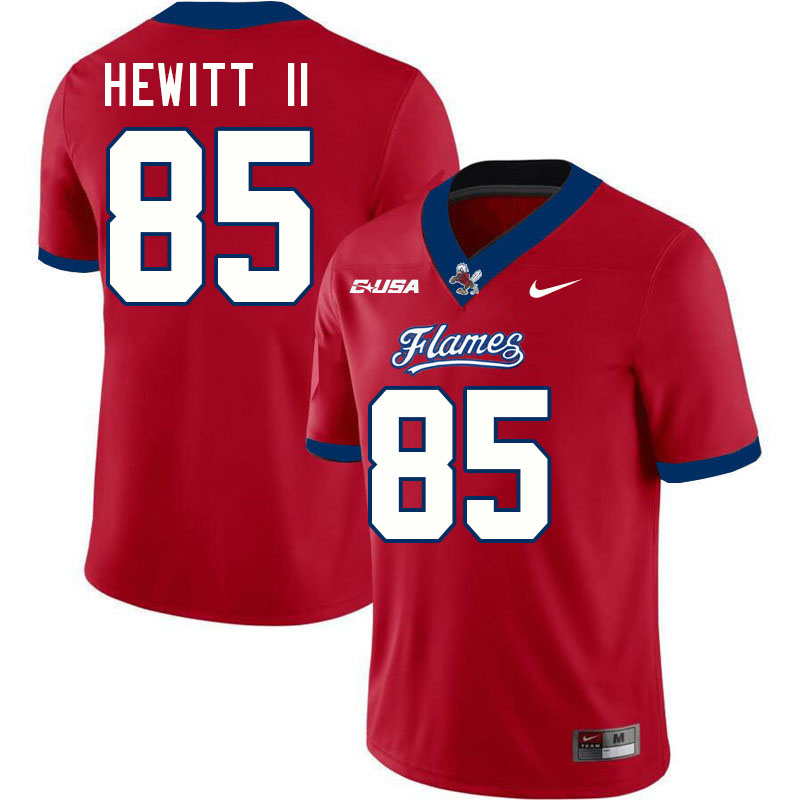 Liberty Flames #85 Connie Hewitt II College Football Jerseys Stitched-Red